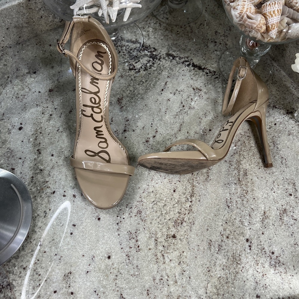 Sam Edelman Ariella Ankle Strap Sandal Heels Nude Party Night Out 8